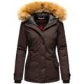 NAVAHOO Damen Warmer Winterjacke Parka mit Kunstfell-Kapuze Laura