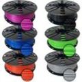 Ampertec 3D-Filament Colorpack Glitzer-PLA 1.75mm 4x1kg Spulen