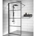 Badplaats - Duschwand Essos 70 x 200cm Glas Duschabtrennung Schwarz - Walk-In Dusche Nano Duschtrennwand