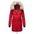 MARIKOO Damen Winter Parka Steppmantel mit Abnehmbarem Kunstfellkragen Chaskaa