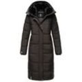 MARIKOO Damen Winterjacke Steppmantel Weichem Innenkragen & Abnehmbarer Kapuze Reliziaa