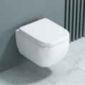 Doporro - Edle Design Toilette Aachen101 mit Silent Close Sitz Wand-WC Hänge-WC - Weiß | Modell A101