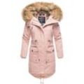 NAVAHOO Damen Warmer Wintermantel Winter Baumwollparka mit Kunstfell Rosinchen