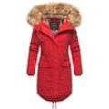 NAVAHOO Damen Warmer Wintermantel Winter Baumwollparka mit Kunstfell Rosinchen