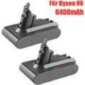 2X 6400mAh Für Dyson V6 Ersatzakku DC58 DC59 SV03 SV09 DC74 DC62 DC61 de