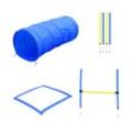 PawHut Hund Agility Set inkl. Tragetasche gelb, blau