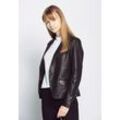 Lederjacke MAZE "42020113" Gr. L, schwarz, Damen, Oberstoff: 100% Lammleder / Futter: 100% Polyester, Jacken