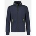 Blouson LERROS "LERROS Blouson in Stepp-Nylon-Mix", Herren, Gr. L, blau (navy), 100% Polyester, Jacken