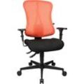 Bürostuhl TOPSTAR "Sitness 90", rot (schwarz, coral rot), Sitzfläche: 100% Polyester, Stühle