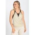 SUPER.NATURAL Tanktop Merino Tanktop W LIQUID FLOW TANK mit integriertem Sport-BH, Merino Materialmix, braun