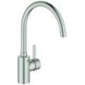 GROHE EH-SPT-Batterie Eurosmart C 32843 hoher Auslauf GROHE Zero supersteel, 32843DC2 32843DC2