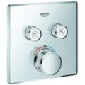 Grohe Thermostat Grohtherm SmartControl 29124 eckig FMS 2 Absperrventile chrom, 29124000 29124000