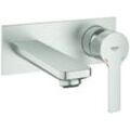 GROHE 2-Loch-WT-Wandbatterie Lineare 19409 Fertigmontageset supersteel, 19409DC1 19409DC1