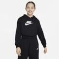 Nike Sportswear Club Fleece Kurz-Hoodie für ältere Kinder (Mädchen) - Schwarz