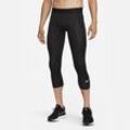 Nike Pro Dri-FIT-Fitness-Tights in 3/4-Länge für Herren - Schwarz