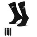 Nike Sportswear Everyday Essential Crew-Socken (3 Paar) - Schwarz