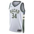 Milwaukee Bucks Association Edition 2022/23 Nike Dri-FIT NBA Swingman Trikot für Herren - Weiß