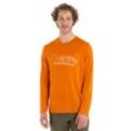 Icebreaker Merino 150 Tech Lite II Langarmshirt Alps 3D - Mann - Earth - Größe XXL