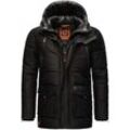 STONE HARBOUR Herren Winterjacke Warm Gefütterter Wintermantel mit Doppelter Kapuze Mitjaa