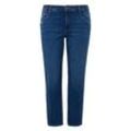 Schmale Jeans im Used- und Destroyed-Look, blue Denim, Gr.50