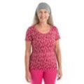 Icebreaker Merino 150 Tech Lite II T-Shirt mit U-Ausschnitt Glacial Flow - Frau - Crystal/electron Pink - Größe XS