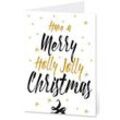 LUMA Weihnachtskarte Schrift schwarz/gold DIN B6