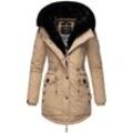 NAVAHOO Damen Wintermantel Winterparka Gefüttert mit 2 Kunstpelz-Kapuzen Sweety Deluxe