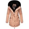 NAVAHOO Damen Wintermantel Winterparka Gefüttert mit 2 Kunstpelz-Kapuzen Sweety Deluxe