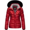 NAVAHOO Damen Winterjacke Steppjacke mit Teddyfell & Kunstpelz Kapuze Loveleen