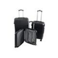 Hartschalenkoffer Trolley Set 3-teilig schwarz XL-L-M mit Zahlenschloss