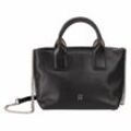 DuDu Ibiza Handtasche Leder 22 cm schwarz rose