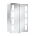 HSK Alu-Spiegelschrank ASP 500 LED 2-türig, alu silber-matt, 600 x 750, 1152060-L 1152060-L