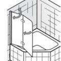 HSK Exklusiv Badewannenaufsatz 2-teilig, für 5-/ 6-Eck Badewanne 406600