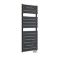 Neuesbad Badheizkörper Stripe B:500, H:1213mm, mattschwarz, elektrisch, Thermostat chrom NB1PES1211