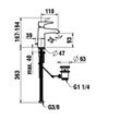 LAUFEN Waschtischarmatur halbhohe Ausf. PURE Ausladung HF901704423000