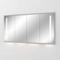 Sanipa Reflection Aluminium-Wandeinbau-Spiegelschrank WILMA 165 mit LED-Beleuchtung, AU4106L AU4106L