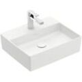 Villeroy & Boch Aufsatzwaschtisch Memento 2.0 4A07 500x420mm, 1 Hahnloch, ohne Überlauf Stone White 4A0751RW