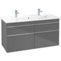 Villeroy & Boch Waschtischunterschrank Venticello A92901FP, B:1153, H:590, T:502mm, Glossy Grey A92901FP