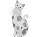 Signes Grimalt - Katzenfigur Figuren Figure Cat Animals Weiß 27x7x12Cm 27463 - Blanco