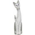 Signes Grimalt - Katzenfigur Figuren Figur Katentiere weiß 39x11x9cm 27509 - Blanco