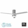 DC-Deckenventilator Teo 24W Nickel 3 Flügel Grau