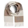 Tommy Hilfiger Schal Damen Wolle gemustert, beige