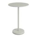 Muuto - Linear Steel Bistrotisch Outdoor, Ø 70 x H 105 cm, grau