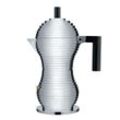 Alessi - Pulcina Espressokocher, 30 cl, silber / schwarz