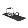 Relaxdays - Bodenschutzmatte Fitnessgeräte 30x30cm, 24er Set, 2,1m², stoßdämpfende Schutz Unterlagen, Stärke 1cm, schwarz