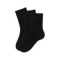 Socken, 3xschwarz, Gr.39/42