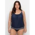 Tankini-Top in Oversized-Form mit Streifendetails, marine gestreift, Gr.46B