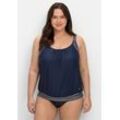 Tankini-Top in Oversized-Form mit Streifendetails, marine gestreift, Gr.56E