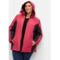 Funktions-Winterjacke mit Kontrastdetails, rot-schwarz, Gr.56