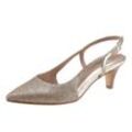 Große Größen: Tamaris Slingpumps, goldfarben, Gr.37